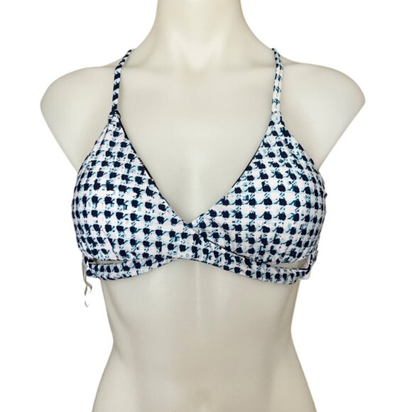 Lucky Brand Swim Reversible On the Grid Twist Bralette Bikini Top Small S - Picture 5 of 15